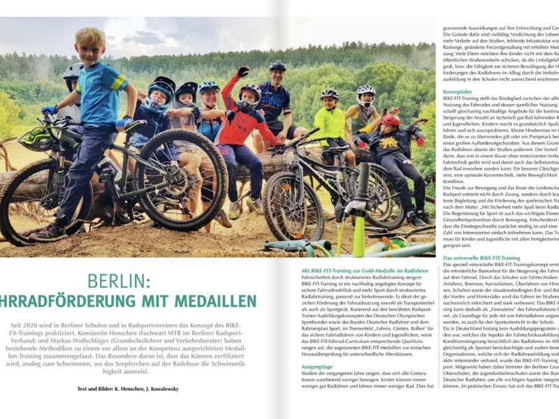 BIKE FIT Medaillentraining Revolution Sports Design im Schoolbikers Magazin 2022 2