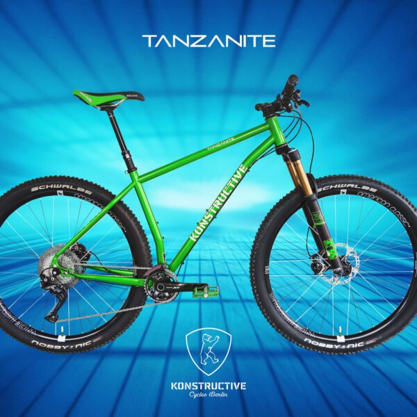 Konstructive Dream Bikes TANZANNITE Tailor Made Handbuilt Steel Mountain Bike Green LN